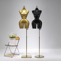 Mannequin féminin de style export avec courbes accentuées, disponible en or, argent, blanc et autres couleurs, pour maillots de bain