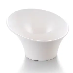 100% Onbreekbaar Restaurant Grote Melamine Ronde Popcorn Bowls Salade Schuine Opening Slakom