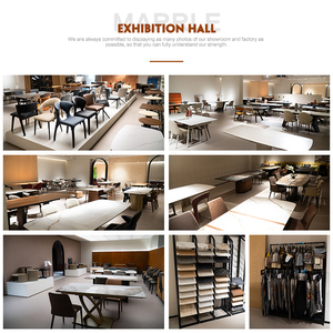 Tavolo da Pranzo Allungabile <span class=keywords><strong>in</strong></span> Pietra Sinterizzata e <span class=keywords><strong>Legno</strong></span> Stile Nordico di Grandi Dimensioni a Prezzo di <span class=keywords><strong>Fabbrica</strong></span> - Product Image 5