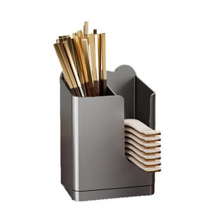 Support mural multifonctionnel pour baguettes, finition polie, sans perçage, JSY 04, étagère de rangement de cuisine - Product Image 1