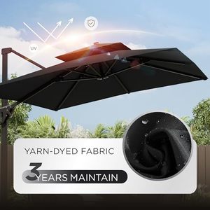 Ombrellone Rettangolare Grande HANYI 10X13FT con Rotazione a 360 Gradi per Piscina, Giardino e Terrazza - Product Image 4