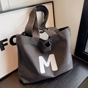 Fashionable Washable Cotton Shoulder Bag Long Handle Large Capacity Canvas Tote Bag With Custom Your Logo - Product Image 3