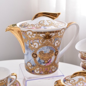 ชุดกาแฟและชุดน้ำชาพอร์ซเลนสไตล์ยุโรปสุดหรูจากโรงงานขายส่ง - Product Image 4