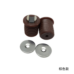 Cierres Magnéticos Redondos para Puertas de Gabinetes, Blancos y Marrones, de Nylon y Acero Laminado en Frío, Tipo Oculto, para Puertas de Muebles - Product Image 5