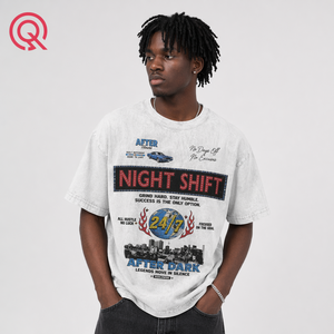 T-shirt <span class=keywords><strong>da</strong></span> <span class=keywords><strong>uomo</strong></span> personalizzata OEM 300gsm, lavaggio effetto sporco, stampa DTG multi-grafica, oversize, vintage Y2K, streetwear retrò, girocollo - Product Image 1