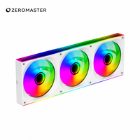 Kipas Casing PC ARGB Interlocking 360mm 3 in 1 Triple Fan Kit Desain Terhubung 5V 3-Pin Addressable RGB PWM 4-Pin untuk Casing Gaming