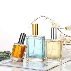 Wholesale 30ml 50ml 100ml Glass <b>Perfume</b> Bottle Transparent With Sprayer Pump Fine Mist Empty <b>Perfume</b> <b>Container</b> - Product Image 3