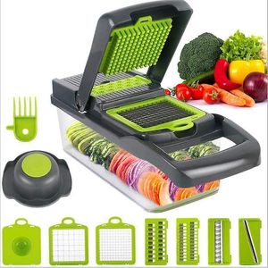 15 Pcs Multifunctional <b>Kitchen</b> <b>Gadget</b> Plastic Vegetable Chopper Manual Vegetable Cutter Fruit Potato Slicer Grater - Product Image 4