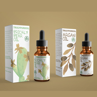 Boîtes cosmétiques personnalisées avec impression de logo, flacon compte-gouttes en verre de 30 ml pour huile essentielle, emballage en boîte en papier avec logo