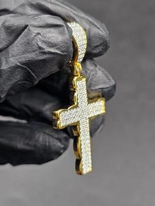 Collier pendentif en argent 925 de haute qualité avec moissanite taille brillant, bijoux de créateur hip-hop tendance, cadeau pour les détaillants - Product Image 3