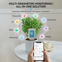 Testeur de sol intelligent 8-en-1 NPK pH EC Humidité Température Fertilité pour l'agriculture en serre