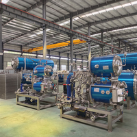 Autoclave de stérilisation alimentaire industriel rotatif à immersion horizontale pour boîtes de conserve et emballages souples