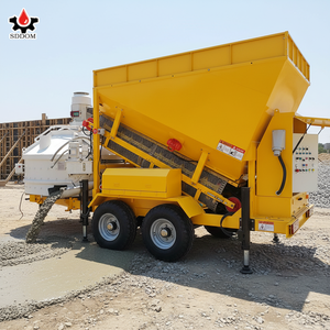 Planta Mezcladora Compacta Totalmente Automática SDDOM de 20m3/h, Planta Dosificadora de Concreto Móvil Pequeña en EE. UU. - Product Image 1