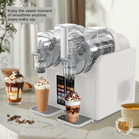 Máquina de Helados de Doble Cilindro con Pantalla Táctil Inteligente, Máquina de Gelato de Doble Sabor, Herramientas Comerciales para Heladería