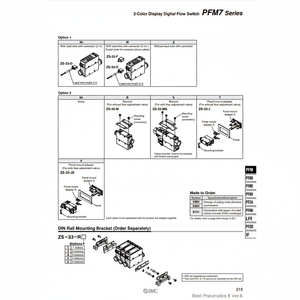 PFM725S-C6L-D-MN สวิตช์รุ่น SMC pneumatics จอแสดงผลแบบดิจิตอล2สี - Product Image 1