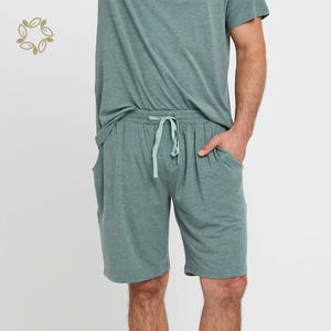Pigiami in bambù biologico da uomo a maniche corte pigiami estivi da uomo pigiami Eco Friendly <span class=keywords><strong>Set</strong></span> da notte per uomo - Product Image 6