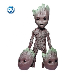 Figurine articulée <span class=keywords><strong>Groot</strong></span> Gardiens <span class=keywords><strong>de</strong></span> <span class=keywords><strong>la</strong></span> <span class=keywords><strong>Galaxie</strong></span>, mini-modèle d'arbre, statue d'anime, sculpture en PVC, décoration <span class=keywords><strong>de</strong></span> bureau, artisanat en plastique - Product Image 1