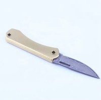 Couteau de poche pliable portable en acier Damas de haute qualité, pendentif porte-clés pour le camping, la survie en plein air, personnalisation OEM prise en charge
