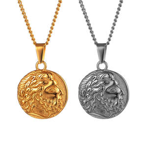 Collar de acero inoxidable con colgante de Ángel del arcángel, Estilo Vintage, mitología griega, Dios <span class=keywords><strong>Zeus</strong></span> - Product Image 1