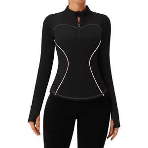 Camiseta Deportiva de Manga Larga para Mujer, Protección Solar UPF 50, Cierre de Cremallera, Corte Ajustado, Anti UV, para Gimnasio y Golf - Product Image 1