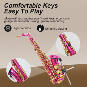 Saxophone alto E-Down rose Salinte pour enfants et débutants Instrument pour jouer - Product Image 5
