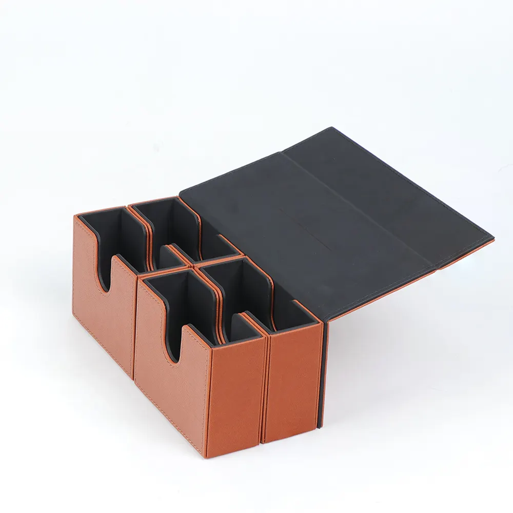 Wholesale Organizer Leather Price Custom Card Customizable Tcg Mtg Deck Box 100+ game card box deck box tcg