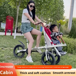 <span class=keywords><strong>Passeggino</strong></span> a Tre Ruote Portatile di Alta Qualità per Bambini, <span class=keywords><strong>Bicicletta</strong></span> Pieghevole per Genitori con Seduta Alta per Viaggi - Product Image 4