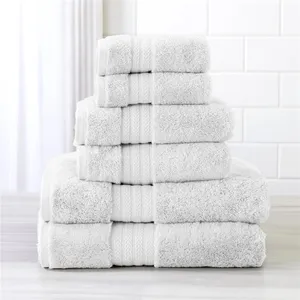 2021 nouveau luxe qualité plaine blanc égyptien ou bio 100% coton 500gsm 600gsm hôtel ensemble de serviettes de bain