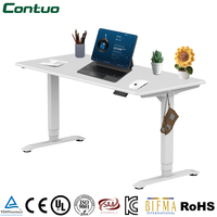 Bureau d'ordinateur électrique à hauteur réglable avec double moteur, tables de travail modernes intelligentes pour ordinateur