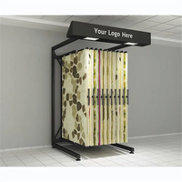 Vente chaude Page Tournant Tapis Exposants Tapis Rack Carrelage Stockage Salon Salon Suspendu Tapis Titulaire Tissu Présentoir