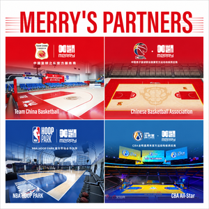 MERRY <span class=keywords><strong>PRO</strong></span> Revêtement de sol sportif intérieur portable en bois, écologique, résistant au feu, durable, en érable d'ingénierie, installation rapide, pour badminton - Product Image 4