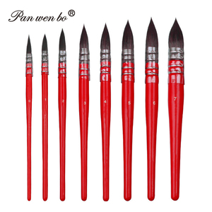 Juego de 8 Pinceles de Acuarela con Mango de Madera, Pinceles de Pintura Francesa de Alta Calidad con Pelo de Nailon para Dibujar - Product Image 1