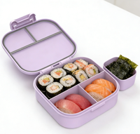 Boîte à lunch pour enfants pratique et mignonne, sans BPA, écologique, couvercle en plastique, réutilisable, compatible micro-ondes, compartiments multiples, repas nutritifs