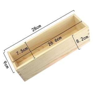 1200ML <span class=keywords><strong>Rectangular</strong></span> <span class=keywords><strong>3D</strong></span> DIY Cake Tool <span class=keywords><strong>Molde</strong></span> de jabón hecho a mano con caja de madera Cuchillo Cortador - Product Image 4