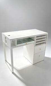 High Quality Beauty Salon Furniture Single-person <b>Nail</b> Art Table Modern Wood Manicure Table with Drawers - Product Image 3