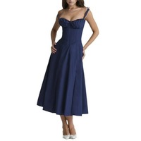 Vestido Largo de Verano de Alta Gama, Estilo Camisola, Estilo Elegante, Estilo Francés, Multicolor, Venta al por Mayor, Vestidos Casuales