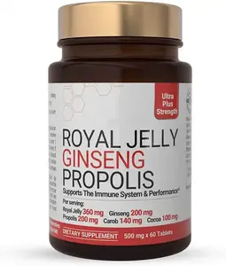 Vente en gros de gélules de gelée royale de ginseng rouge biologique végétalien, comprimés de 1000mg pour capsule de rappel immunitaire