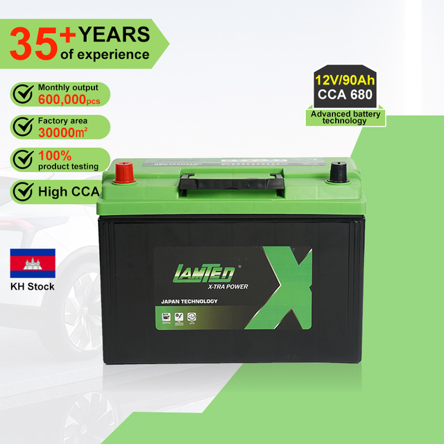 Wholesale Price JIS Standard Maintenance Free 530A 12V 90Ah Lead Acid Car Battery