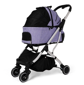 Mới được thiết kế 4 bánh xe vật nuôi xe đẩy mèo/Chó dễ dàng đi bộ gấp du lịch tàu sân bay vận chuyển vật nuôi xe đẩy - Product Image 3