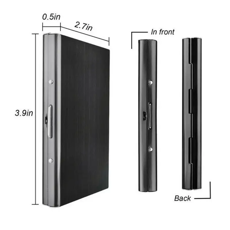 Ultra Thin Metal Wallet/RFID Blocking Credit Card Holder/Slim Carbon fiber Card Case for Travel and Work