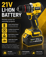 Taladro Inalámbrico DURUIDA de Alta Calidad, 21v, con Batería de Litio, Kit de Herramientas Eléctricas, Mini Taladro Multifunción, Taladros de Demolición