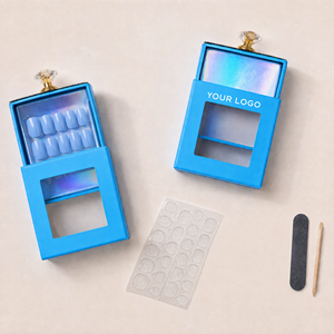 Vente en gros de faux <span class=keywords><strong>ongles</strong></span> personnalisés en amande, faits à la main, en gel ABS souple, design de luxe léger, autocollants pour <span class=keywords><strong>ongles</strong></span>, <span class=keywords><strong>ongles</strong></span> à presser entièrement ornés de diamants - Product Image 4