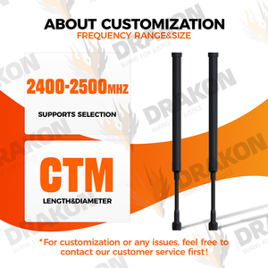 Drone Jam 2.4 W 13dBi 200W, antena leher angsa serat kaca 2400-2500MHz, antena komunikasi daya tinggi - Product Image 2