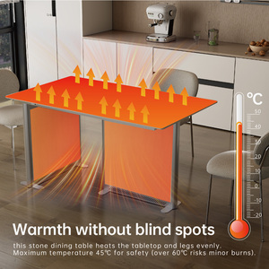 Mesa de Comedor Calefactada con Grafeno de la Serie Crystal Love |   Mesa de Piedra Inteligente con Control de Temperatura para Hogar y Restaurante - Product Image 2