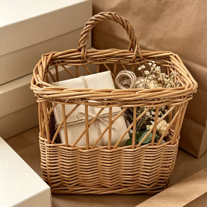 Cesta de Mimbre Ligera, Ecológica <span class=keywords><strong>y</strong></span> Duradera para <span class=keywords><strong>Plantas</strong></span> de Hogar <span class=keywords><strong>y</strong></span> Jardín - Product Image 4