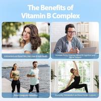 Capsules de Vitamine B Complexe pour la Gestion du Stress chez l'Adulte - Améliore le Métabolisme et la Santé du Système Nerveux, Renforce l'Immunité