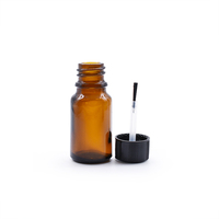 Flacon d'huile essentielle en verre ambré brun réutilisable de 30 ml avec bouchon et brosse douce