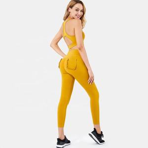 2023 nouveaux ensembles d'entraînement de Yoga de haute qualité couleur personnalisée vêtements de Fitness femmes Gym - Product Image 4