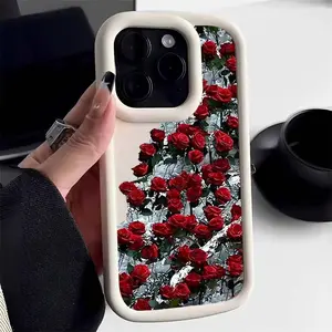 Para iPhone 15PROMAX Rose Funda de silicona IP14Pro Nuevo iPhone 13 Bubble Photo Frame