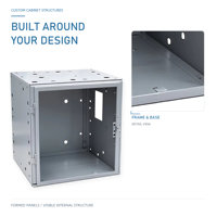 Cadre d'armoire en tôle sur mesure TZR avec trous de fixation et panneaux pliés, fabriqué sur commande, fourniture d'usine OEM